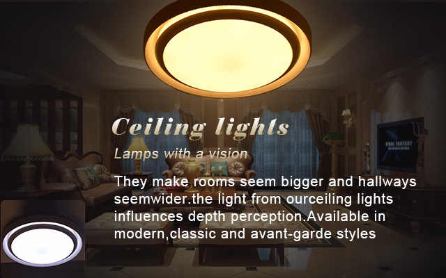 Ceiling Lights, Lamps with a vision, They make rooms seem bigger and hallways seem wider.the light from our ceiling lights influences depth perception.Available in modern,classic and avant-garde styles